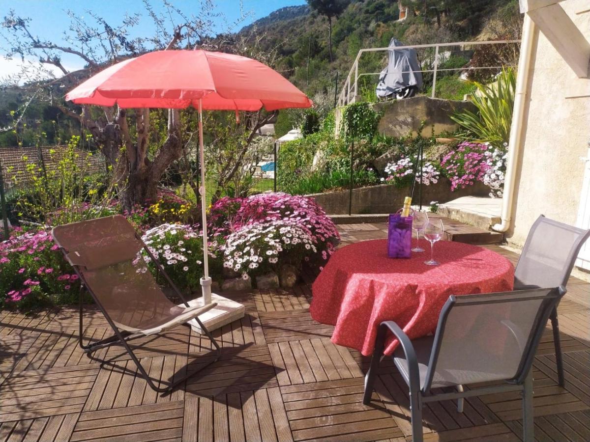 Studio Le Romantique A 20 Kms De Nice Bendéjun Exterior foto